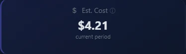 Azure AI Pulse tile from the admin dashboard: estimated AI cost for the current period